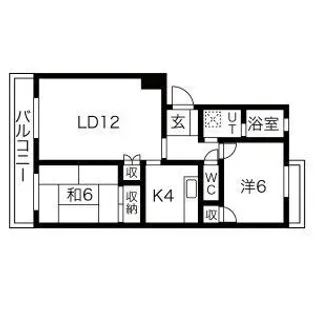 花ノ木パークハイツ【1階】の間取り