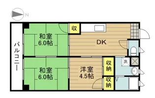 ルミエールエノモトB【1階】の間取り