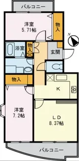 クレール祖師谷【1階】の間取り