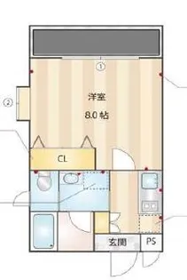 ディアコート目黒【1階】の間取り