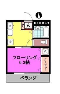 協栄ハイツ第2【2階】の間取り