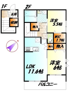 Maison Mitte【2階】の間取り