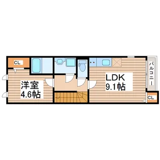 Star Terrace榴ヶ岡【2階】の間取り