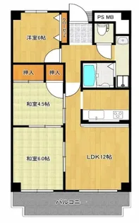 サンメゾン忍海【2階】の間取り