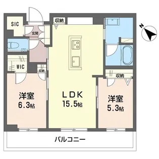 グラン リジエール【1階】の間取り