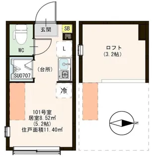ハーモニーテラス東新小岩【1階】の間取り