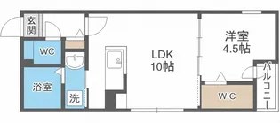 ワイルドホース3.3【1階】の間取り