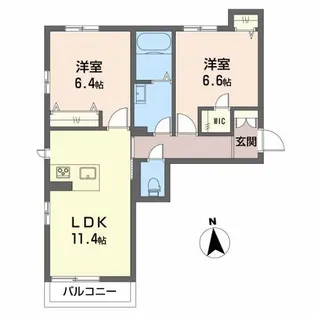 シャーメゾン柿田川【1階】の間取り