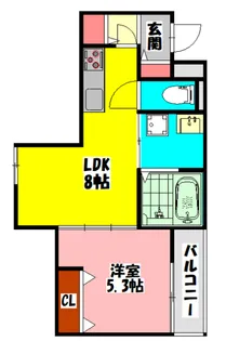 ラモーナ橋波西之町【2階】の間取り