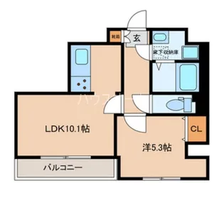 MON CHATON(モンシャトン)【5階】の間取り