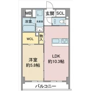 ステーションウエストタワー【7階】の間取り