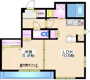 ドゥエル 中根【1階】の間取り