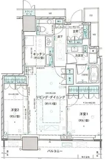 ザ パークハウス晴海タワーズティアロレジデンス【5階】の間取り