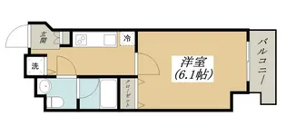 パレステュディオ御茶ノ水駿河台弐番館【6階】の間取り