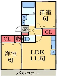 アネシス壱番館【2階】の間取り