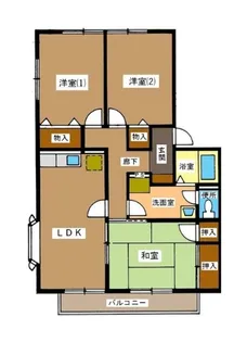 パークハイムA棟【2階】の間取り