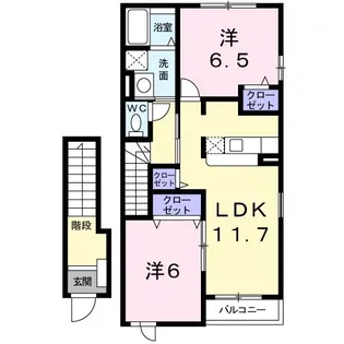 アルページュC【2階】の間取り