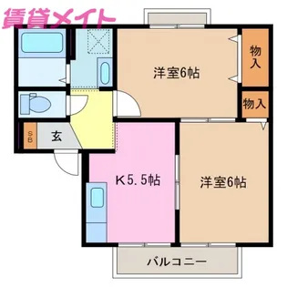 サニーコート黒宮【2階】の間取り