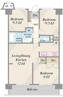 東急ドエルアルス横浜蒔田【7階】の間取り
