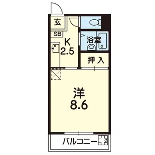 シャトレ渡鹿【2階】の間取り