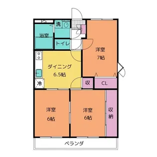 ア・ドリーム稲口【1階】の間取り