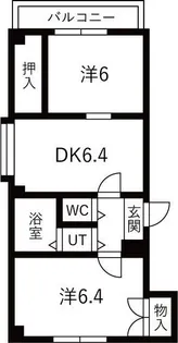ポートアメニティ弁天【1階】の間取り