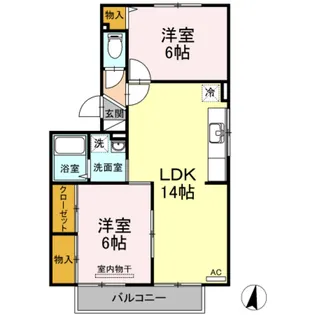 ビッグフィールド【2階】の間取り