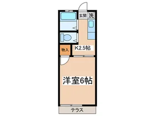 コーポ天神【1階】の間取り