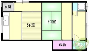 長田区宮丘アパート北棟【1階】の間取り