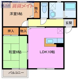 スィートライム B棟【2階】の間取り