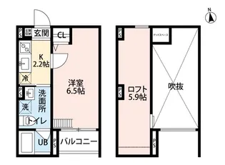 サクシード長洲東【1階】の間取り