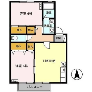 セジュール・ベルリラAB【1階】の間取り