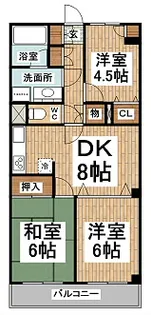 グラシアス三鷹【3階】の間取り