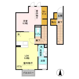 プラシエンテ A【2階】の間取り
