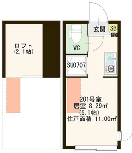 ハーモニーヒルズ明大前【2階】の間取り