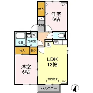 メゾンウェーブA【2階】の間取り