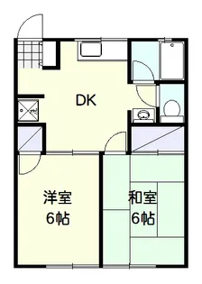 ドミール中庭B【2階】の間取り