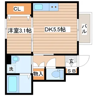 ミルエーラ荒井I【1階】の間取り