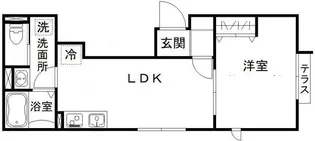 ヒルトップテラス大井町【1階】の間取り
