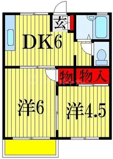 第4道野辺コーポ【1階】の間取り