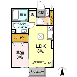 モデルノA【1階】の間取り