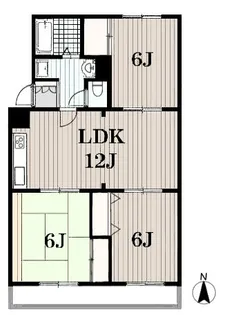 クレスト芝山B棟【1階】の間取り