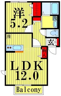 Maison de Palm 北鹿浜 II【1階】の間取り