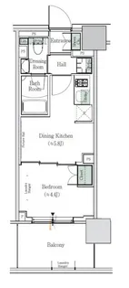 ONE ROOF RESIDENCE NISHINIPPORI【12階】の間取り