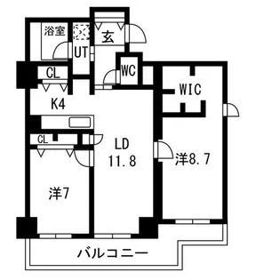 シティコート目黒【6階】の間取り