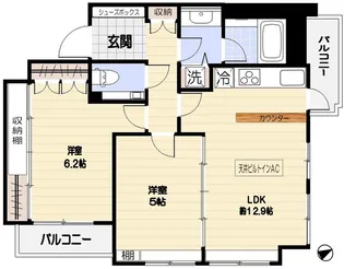 ファミール新宿グランスィートタワー【18階】の間取り