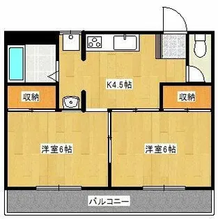 ルーシッド仲沖【2階】の間取り