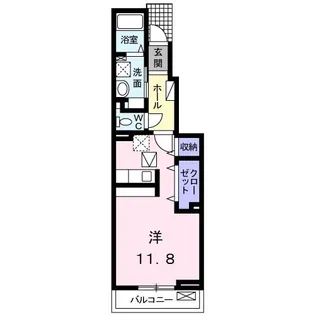 プレドフルール【1階】の間取り