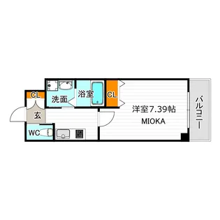 クローバーグランデ田辺駅前【9階】の間取り