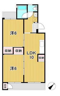 旭町ケイセンマンション【4階】の間取り
